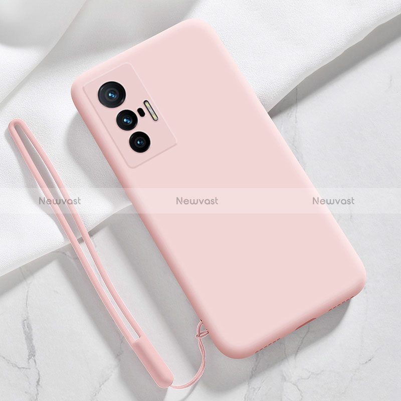 Ultra-thin Silicone Gel Soft Case 360 Degrees Cover YK3 for Vivo X70 5G Pink