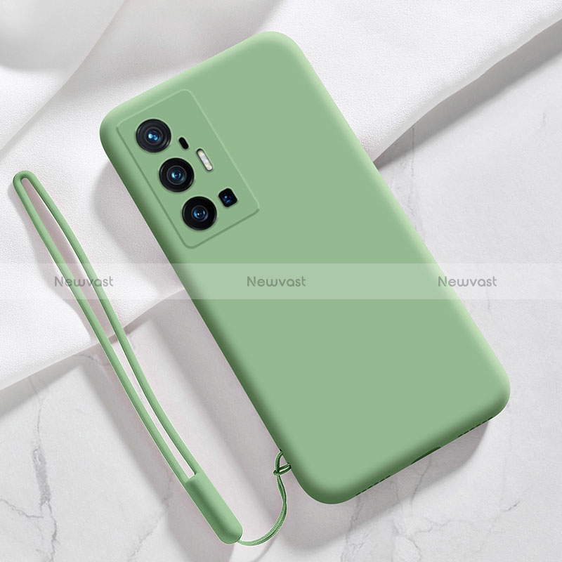 Ultra-thin Silicone Gel Soft Case 360 Degrees Cover YK3 for Vivo X70 Pro+ Plus 5G Green