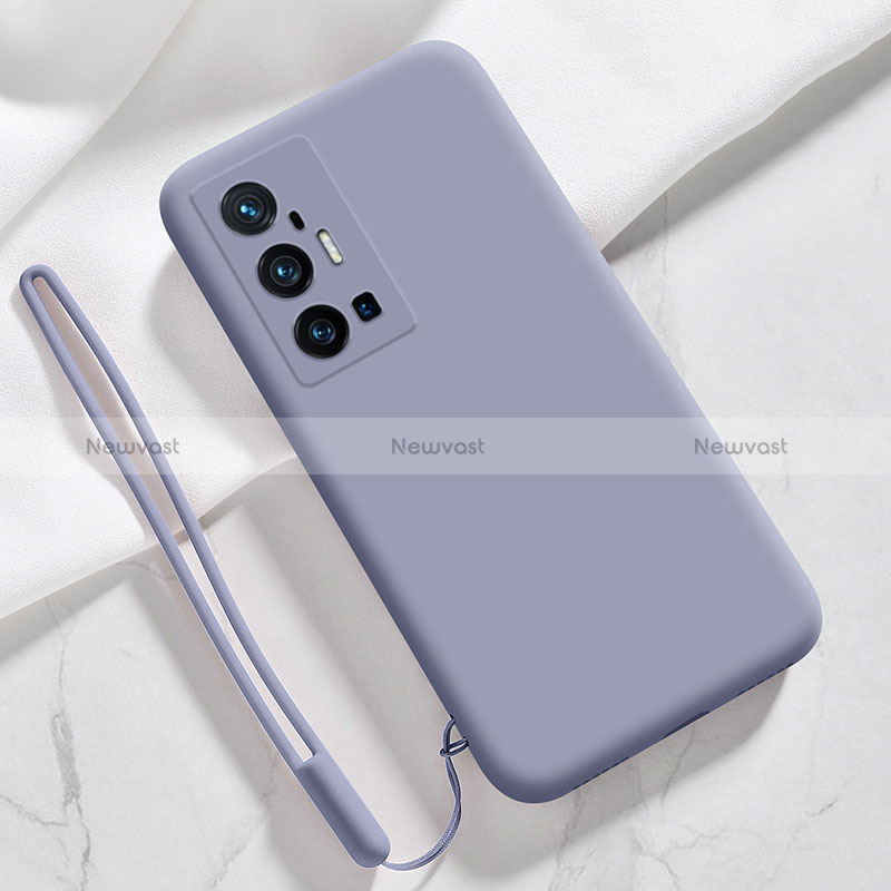 Ultra-thin Silicone Gel Soft Case 360 Degrees Cover YK3 for Vivo X70 Pro+ Plus 5G Lavender Gray