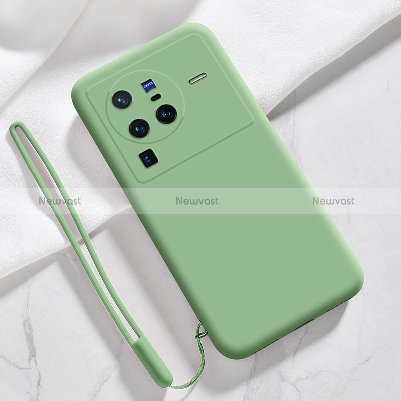 Ultra-thin Silicone Gel Soft Case 360 Degrees Cover YK3 for Vivo X80 Pro 5G Green