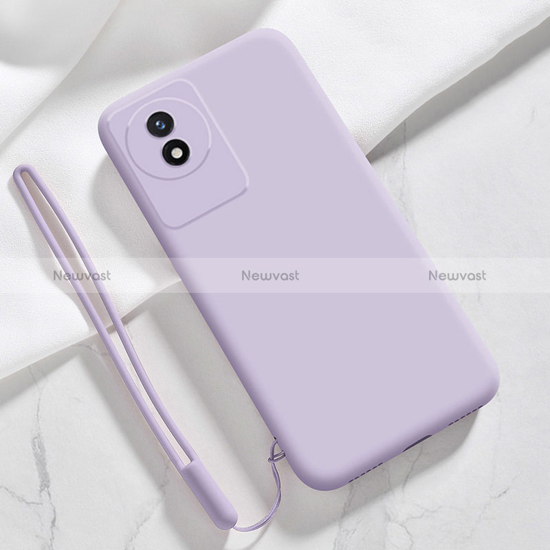 Ultra-thin Silicone Gel Soft Case 360 Degrees Cover YK3 for Vivo Y02 Clove Purple