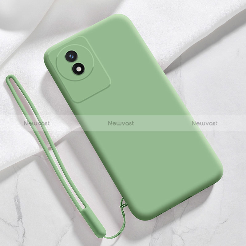 Ultra-thin Silicone Gel Soft Case 360 Degrees Cover YK3 for Vivo Y02 Green