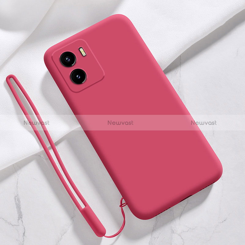Ultra-thin Silicone Gel Soft Case 360 Degrees Cover YK3 for Vivo Y32t Red