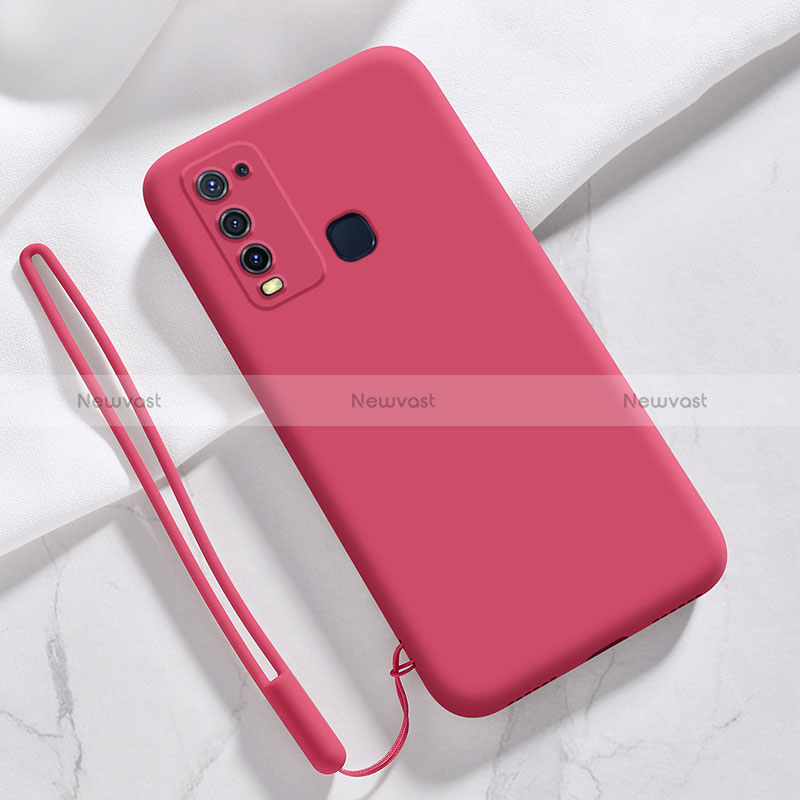 Ultra-thin Silicone Gel Soft Case 360 Degrees Cover YK3 for Vivo Y50 Red