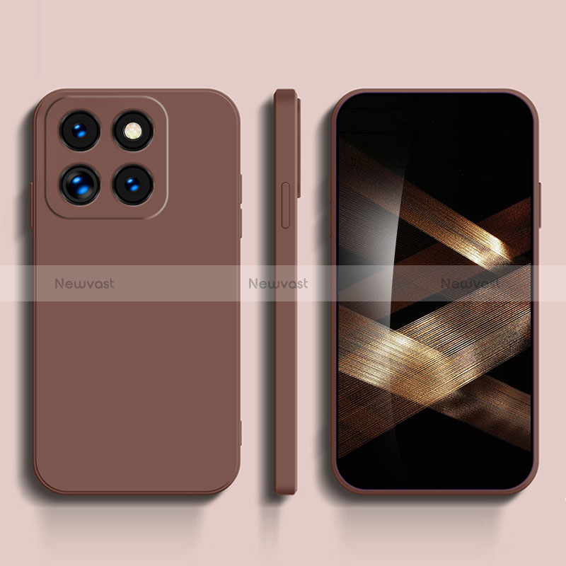 Ultra-thin Silicone Gel Soft Case 360 Degrees Cover YK3 for Xiaomi Mi 14 Pro 5G Brown