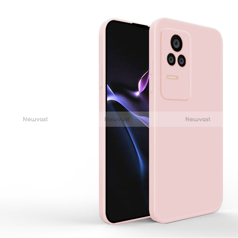 Ultra-thin Silicone Gel Soft Case 360 Degrees Cover YK3 for Xiaomi Poco F4 5G Pink