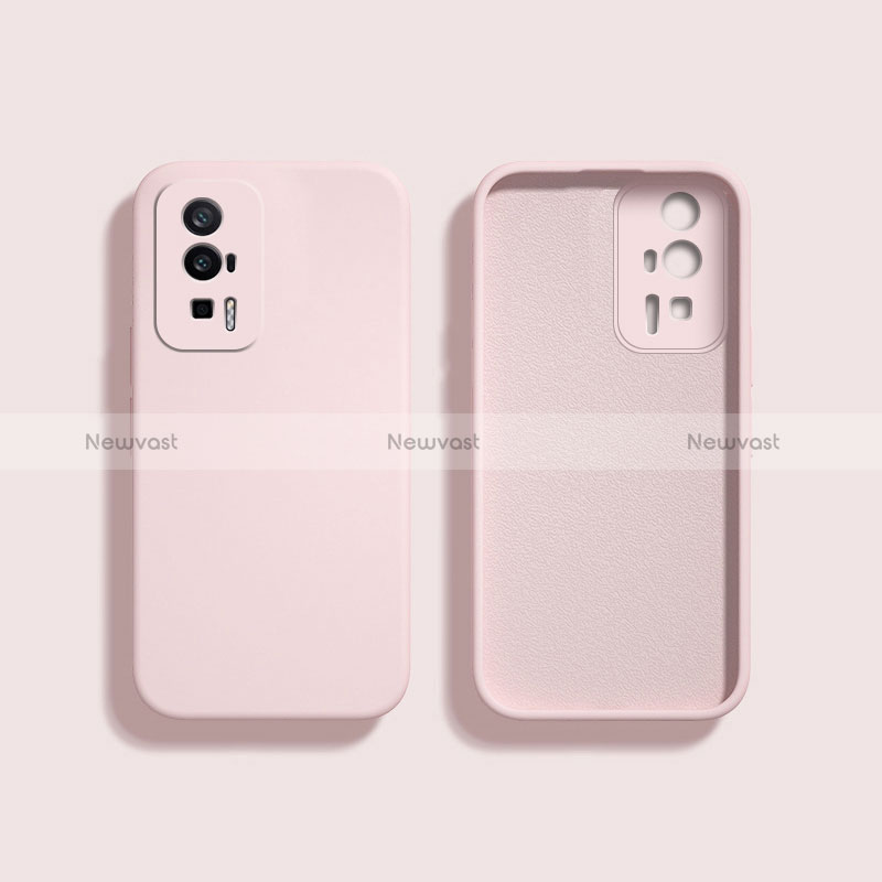 Ultra-thin Silicone Gel Soft Case 360 Degrees Cover YK3 for Xiaomi Poco F5 Pro 5G Pink