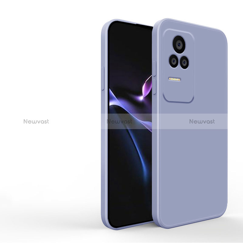 Ultra-thin Silicone Gel Soft Case 360 Degrees Cover YK3 for Xiaomi Redmi K40S 5G Lavender Gray