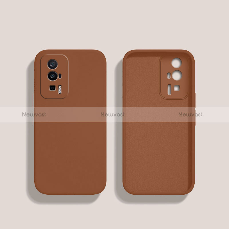 Ultra-thin Silicone Gel Soft Case 360 Degrees Cover YK3 for Xiaomi Redmi K60 Pro 5G Brown