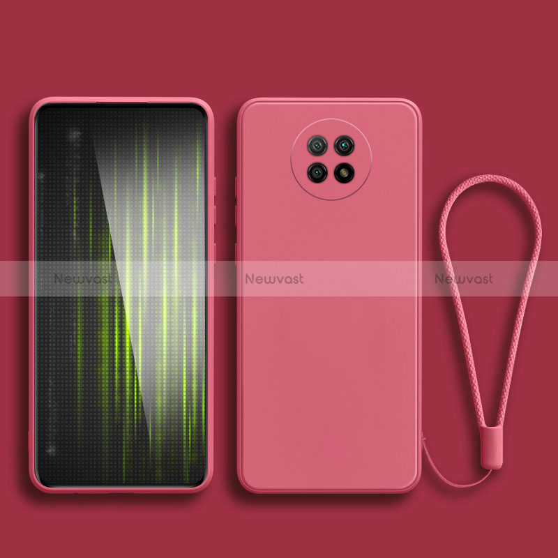 Ultra-thin Silicone Gel Soft Case 360 Degrees Cover YK3 for Xiaomi Redmi Note 9 5G Hot Pink