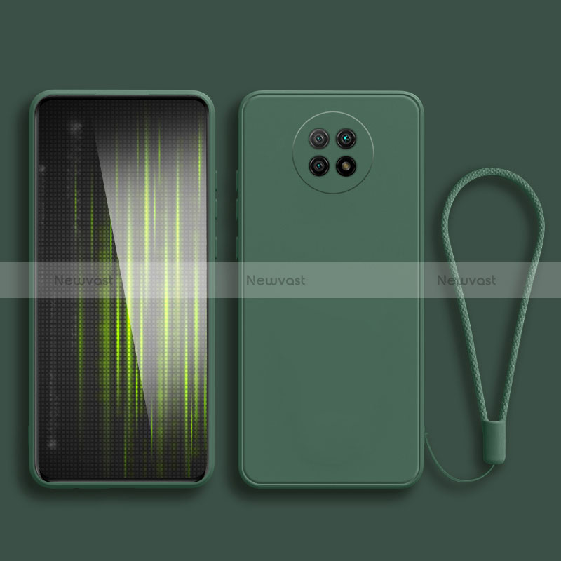 Ultra-thin Silicone Gel Soft Case 360 Degrees Cover YK3 for Xiaomi Redmi Note 9 5G Midnight Green