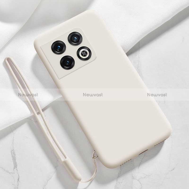 Ultra-thin Silicone Gel Soft Case 360 Degrees Cover YK4 for OnePlus 10 Pro 5G White