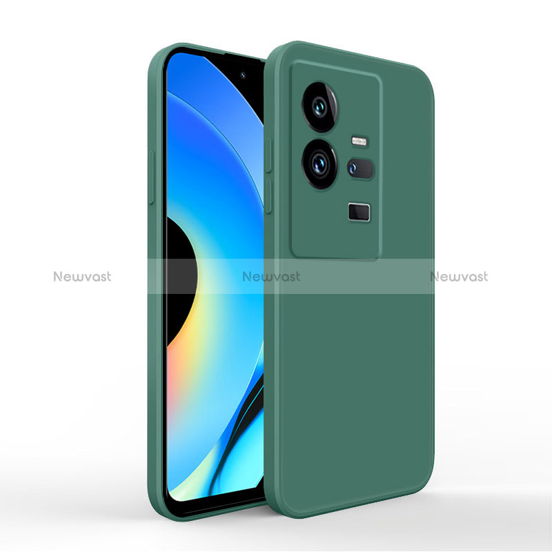 Ultra-thin Silicone Gel Soft Case 360 Degrees Cover YK4 for Vivo iQOO 11 5G Midnight Green