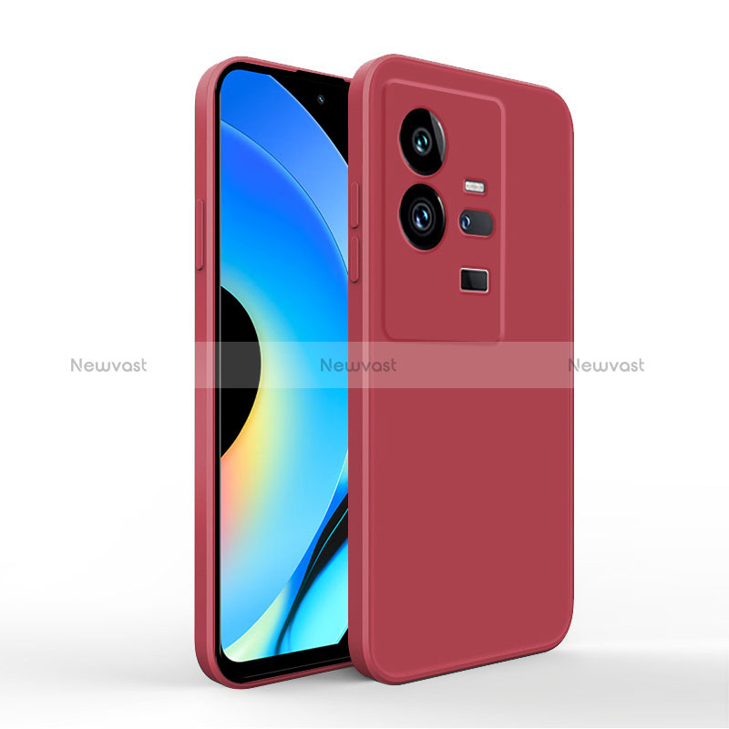 Ultra-thin Silicone Gel Soft Case 360 Degrees Cover YK4 for Vivo iQOO 11 Pro 5G Red