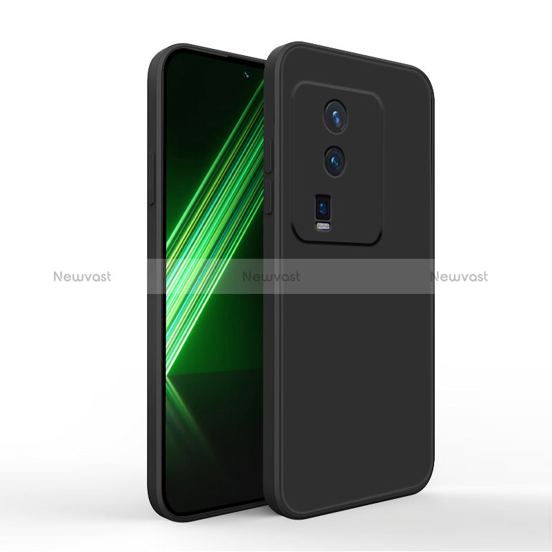 Ultra-thin Silicone Gel Soft Case 360 Degrees Cover YK4 for Vivo iQOO Neo7 SE Black