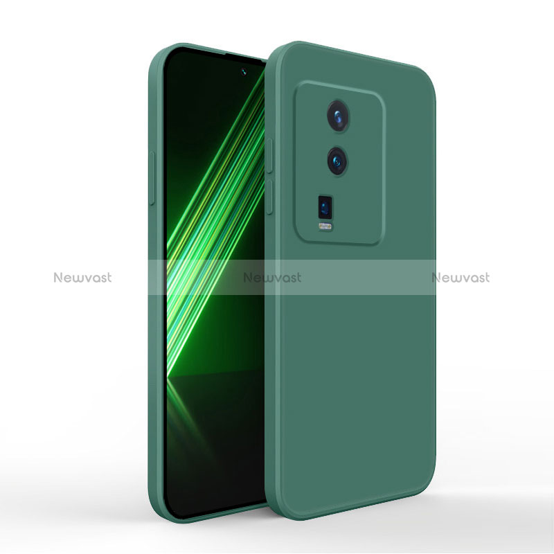 Ultra-thin Silicone Gel Soft Case 360 Degrees Cover YK4 for Vivo iQOO Neo7 SE Midnight Green