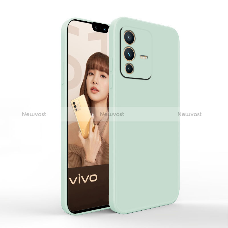 Ultra-thin Silicone Gel Soft Case 360 Degrees Cover YK4 for Vivo V23 5G Matcha Green