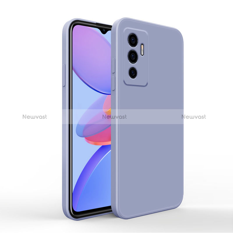 Ultra-thin Silicone Gel Soft Case 360 Degrees Cover YK4 for Vivo V23e Lavender Gray