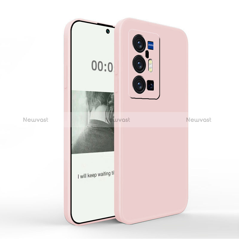 Ultra-thin Silicone Gel Soft Case 360 Degrees Cover YK4 for Vivo X70 Pro+ Plus 5G Pink