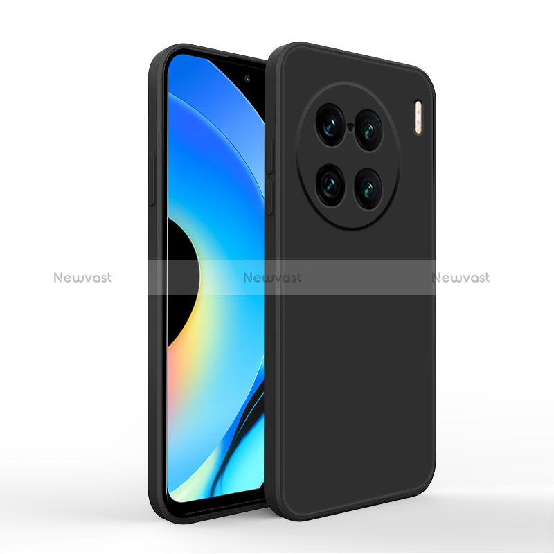 Ultra-thin Silicone Gel Soft Case 360 Degrees Cover YK4 for Vivo X90 5G Black