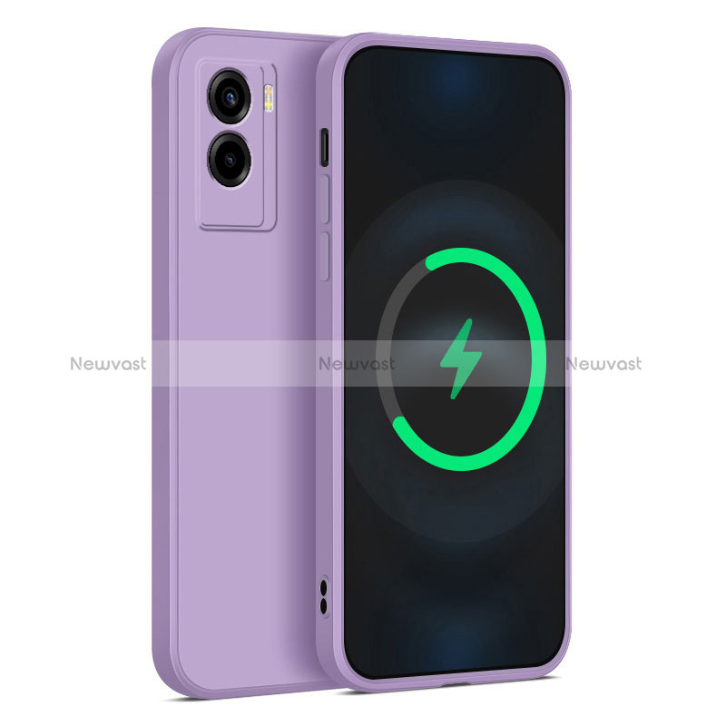 Ultra-thin Silicone Gel Soft Case 360 Degrees Cover YK4 for Vivo Y72t Clove Purple