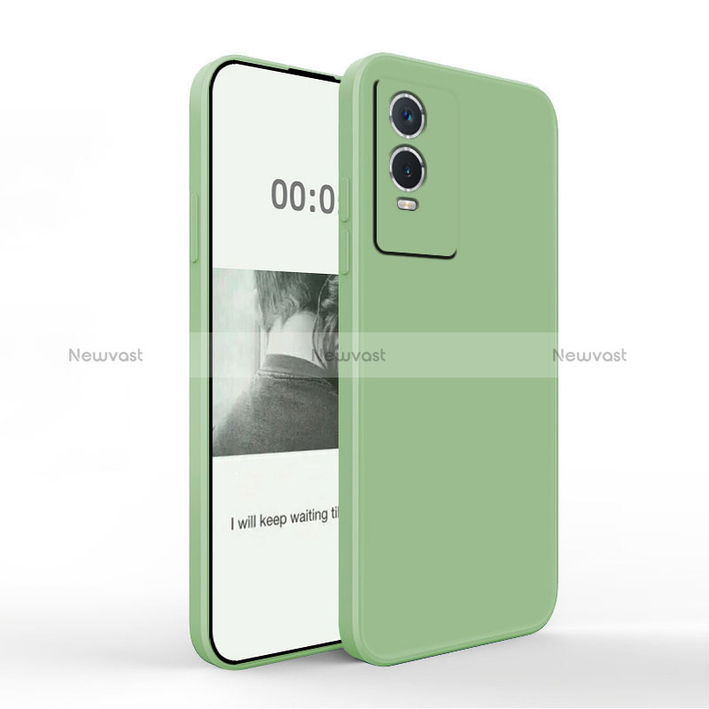 Ultra-thin Silicone Gel Soft Case 360 Degrees Cover YK4 for Vivo Y74s 5G Green