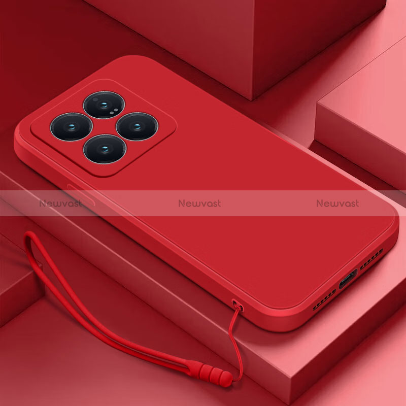 Ultra-thin Silicone Gel Soft Case 360 Degrees Cover YK4 for Xiaomi Mi 14 5G Red