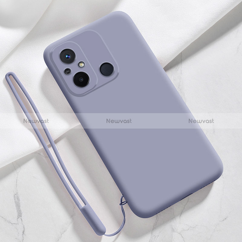 Ultra-thin Silicone Gel Soft Case 360 Degrees Cover YK4 for Xiaomi Poco C55 Lavender Gray