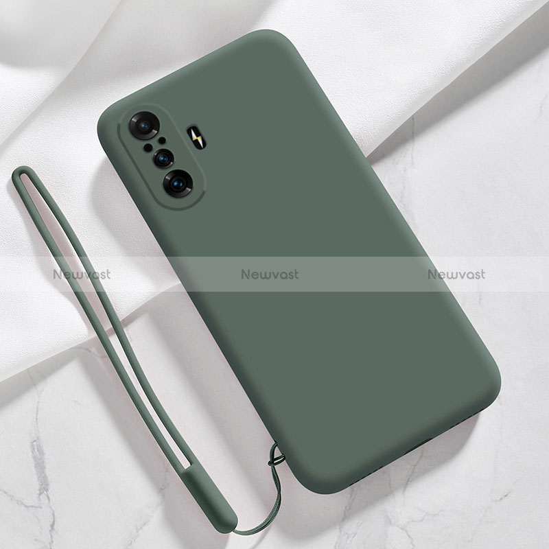 Ultra-thin Silicone Gel Soft Case 360 Degrees Cover YK4 for Xiaomi Poco F3 GT 5G Midnight Green
