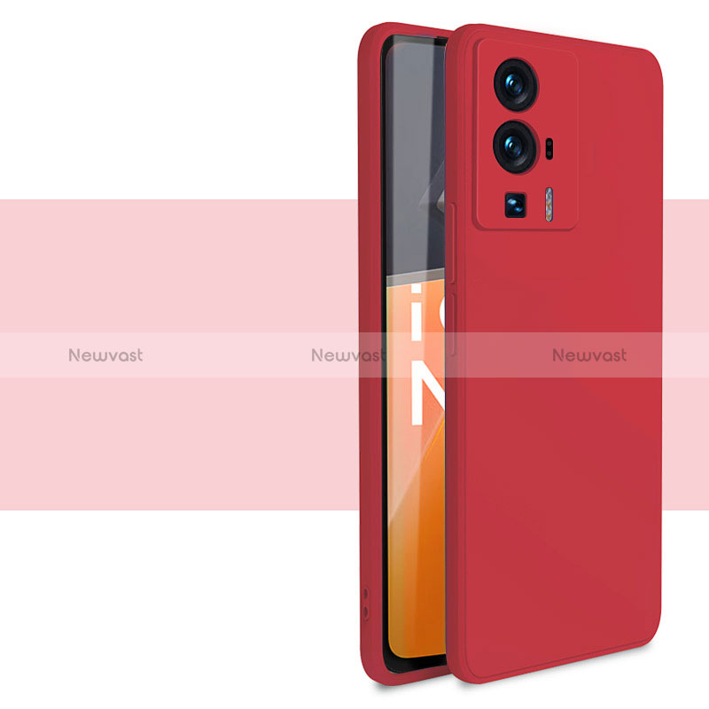 Ultra-thin Silicone Gel Soft Case 360 Degrees Cover YK4 for Xiaomi Poco F5 Pro 5G Red