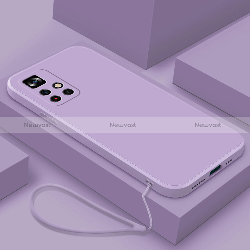 Ultra-thin Silicone Gel Soft Case 360 Degrees Cover YK4 for Xiaomi Poco M4 Pro 5G Purple