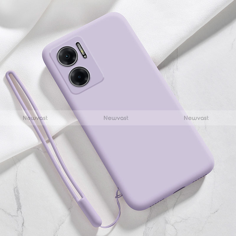 Ultra-thin Silicone Gel Soft Case 360 Degrees Cover YK4 for Xiaomi Redmi 10 5G Clove Purple