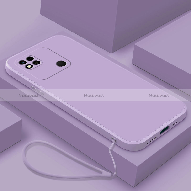 Ultra-thin Silicone Gel Soft Case 360 Degrees Cover YK4 for Xiaomi Redmi 10A 4G Purple