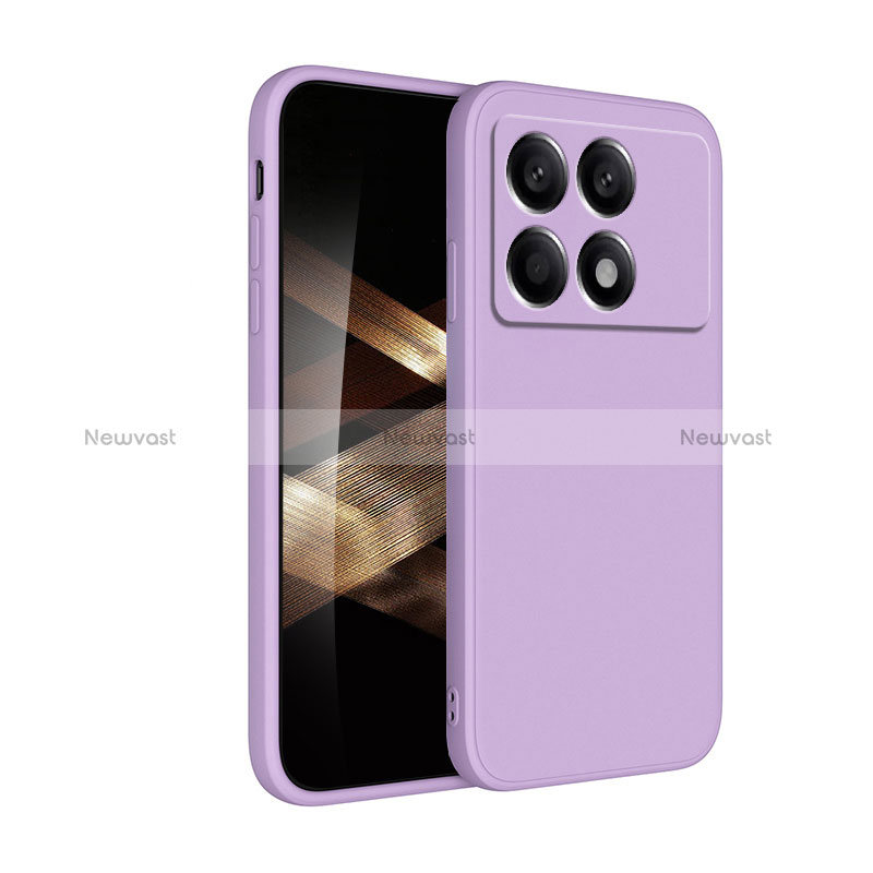 Ultra-thin Silicone Gel Soft Case 360 Degrees Cover YK4 for Xiaomi Redmi K70 5G Clove Purple