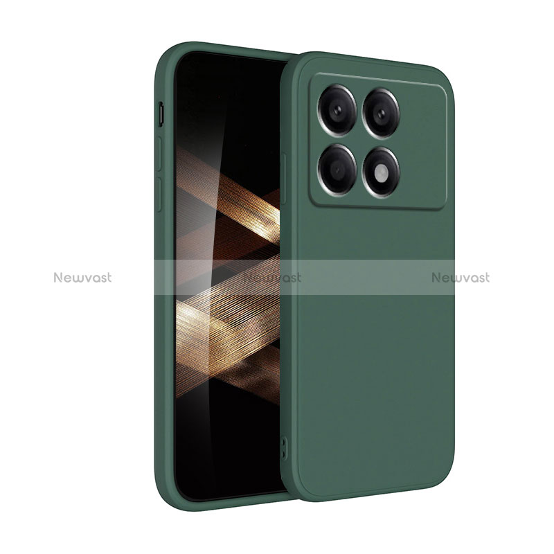 Ultra-thin Silicone Gel Soft Case 360 Degrees Cover YK4 for Xiaomi Redmi K70 5G Green