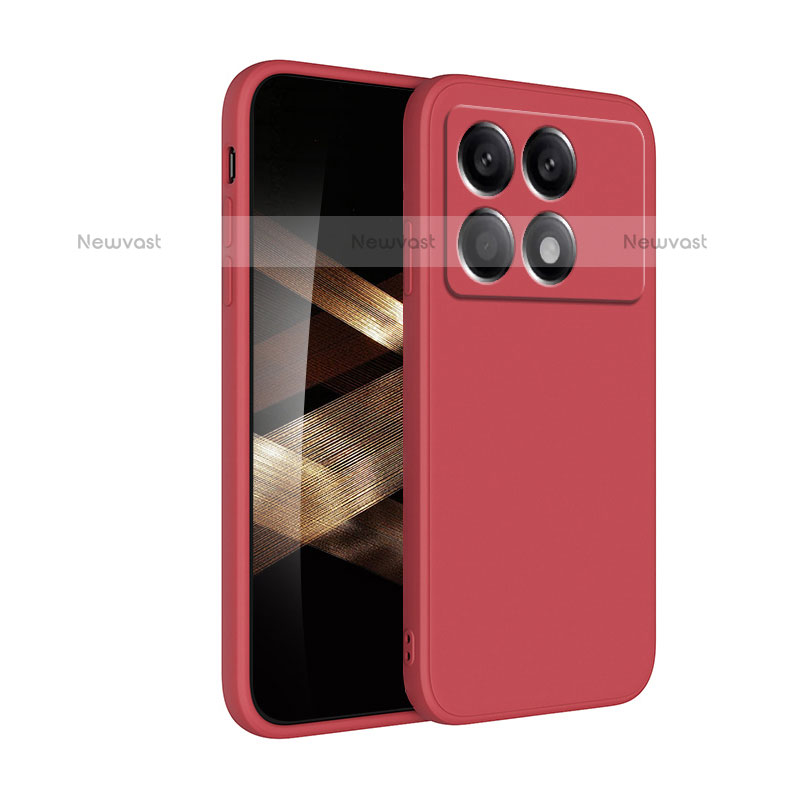 Ultra-thin Silicone Gel Soft Case 360 Degrees Cover YK4 for Xiaomi Redmi K70E 5G Red