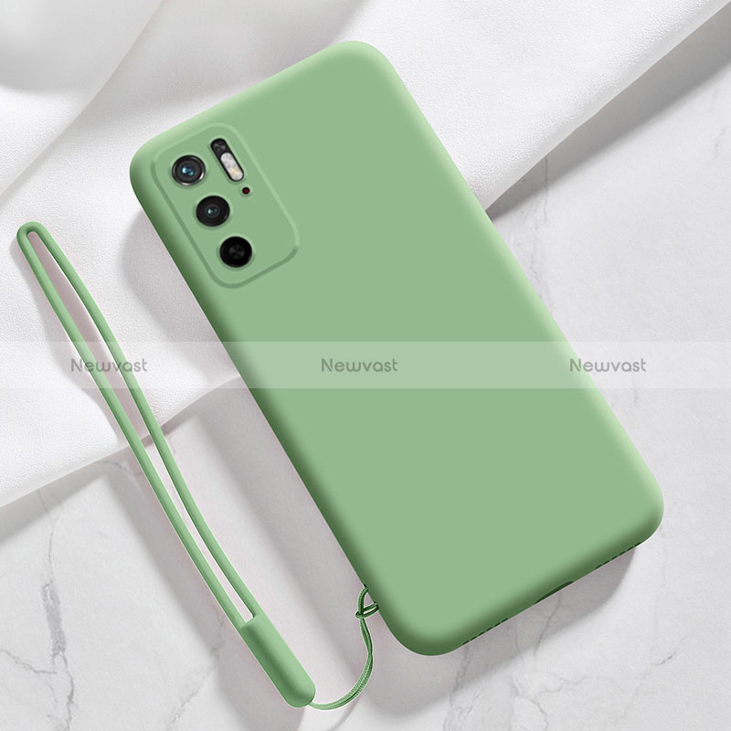 Ultra-thin Silicone Gel Soft Case 360 Degrees Cover YK4 for Xiaomi Redmi Note 10 5G Green