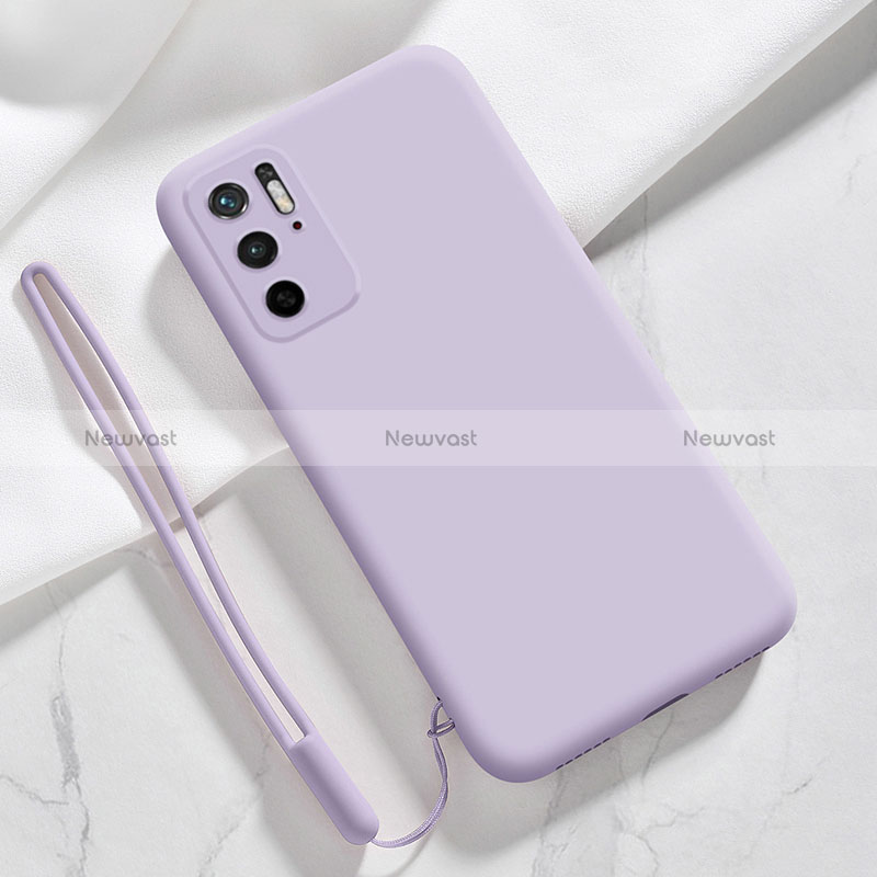 Ultra-thin Silicone Gel Soft Case 360 Degrees Cover YK4 for Xiaomi Redmi Note 10T 5G Clove Purple