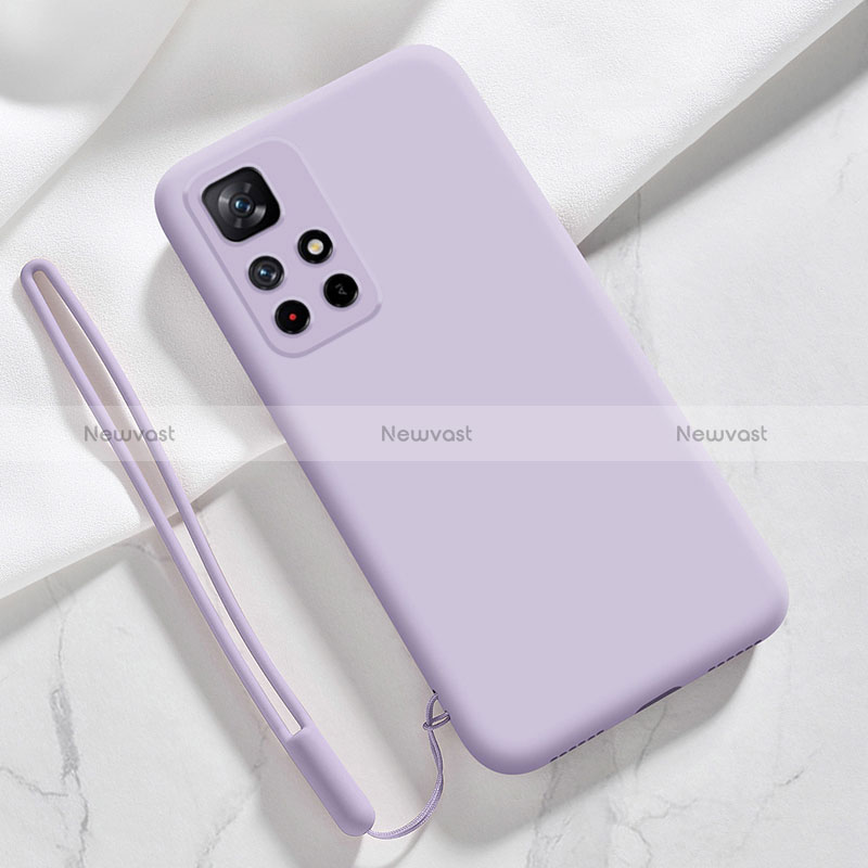 Ultra-thin Silicone Gel Soft Case 360 Degrees Cover YK5 for Xiaomi Redmi Note 11 5G Clove Purple