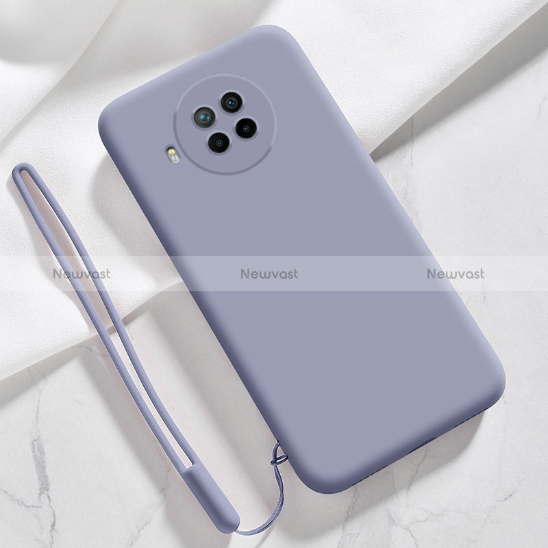 Ultra-thin Silicone Gel Soft Case 360 Degrees Cover YK6 for Xiaomi Mi 10i 5G Lavender Gray