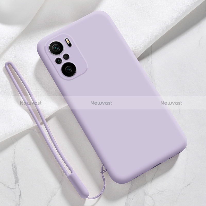 Ultra-thin Silicone Gel Soft Case 360 Degrees Cover YK6 for Xiaomi Redmi K40 5G Clove Purple