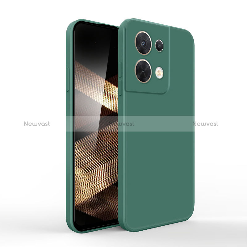 Ultra-thin Silicone Gel Soft Case 360 Degrees Cover YK6 for Xiaomi Redmi Note 13 5G Midnight Green