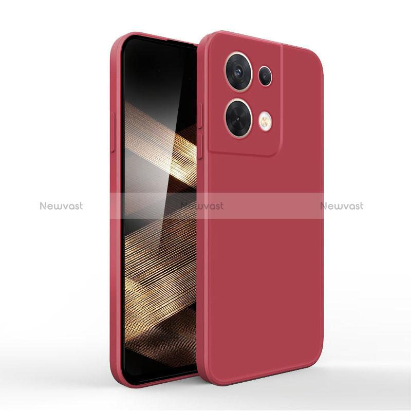 Ultra-thin Silicone Gel Soft Case 360 Degrees Cover YK6 for Xiaomi Redmi Note 13 5G Red