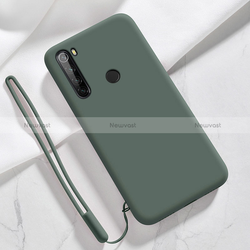 Ultra-thin Silicone Gel Soft Case 360 Degrees Cover YK6 for Xiaomi Redmi Note 8 (2021) Midnight Green