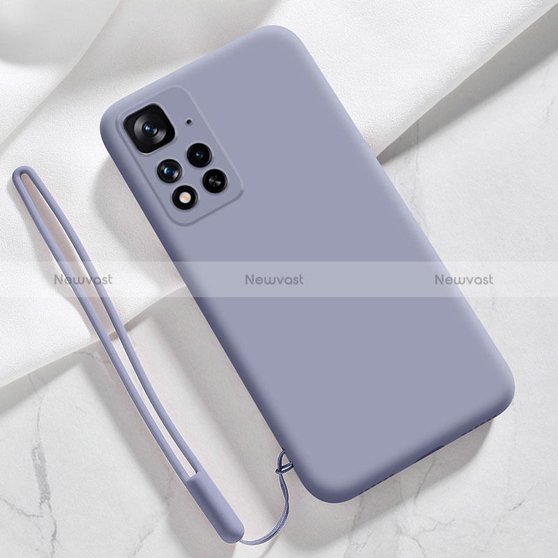 Ultra-thin Silicone Gel Soft Case 360 Degrees Cover YK7 for Xiaomi Redmi Note 11 Pro+ Plus 5G Lavender Gray