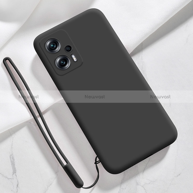 Ultra-thin Silicone Gel Soft Case 360 Degrees Cover YK7 for Xiaomi Redmi Note 11T Pro 5G Black