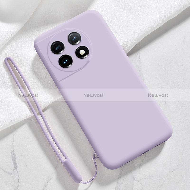 Ultra-thin Silicone Gel Soft Case 360 Degrees Cover YK8 for OnePlus 11 5G Clove Purple