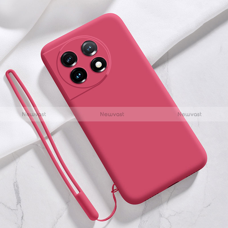 Ultra-thin Silicone Gel Soft Case 360 Degrees Cover YK8 for OnePlus Ace 2 5G Red