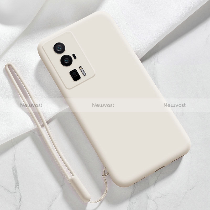 Ultra-thin Silicone Gel Soft Case 360 Degrees Cover YK8 for Xiaomi Poco F5 Pro 5G White