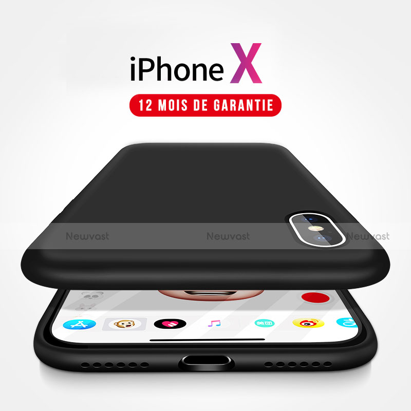 Ultra-thin Silicone Gel Soft Case 360 Degrees Z02 for Apple iPhone Xs Black